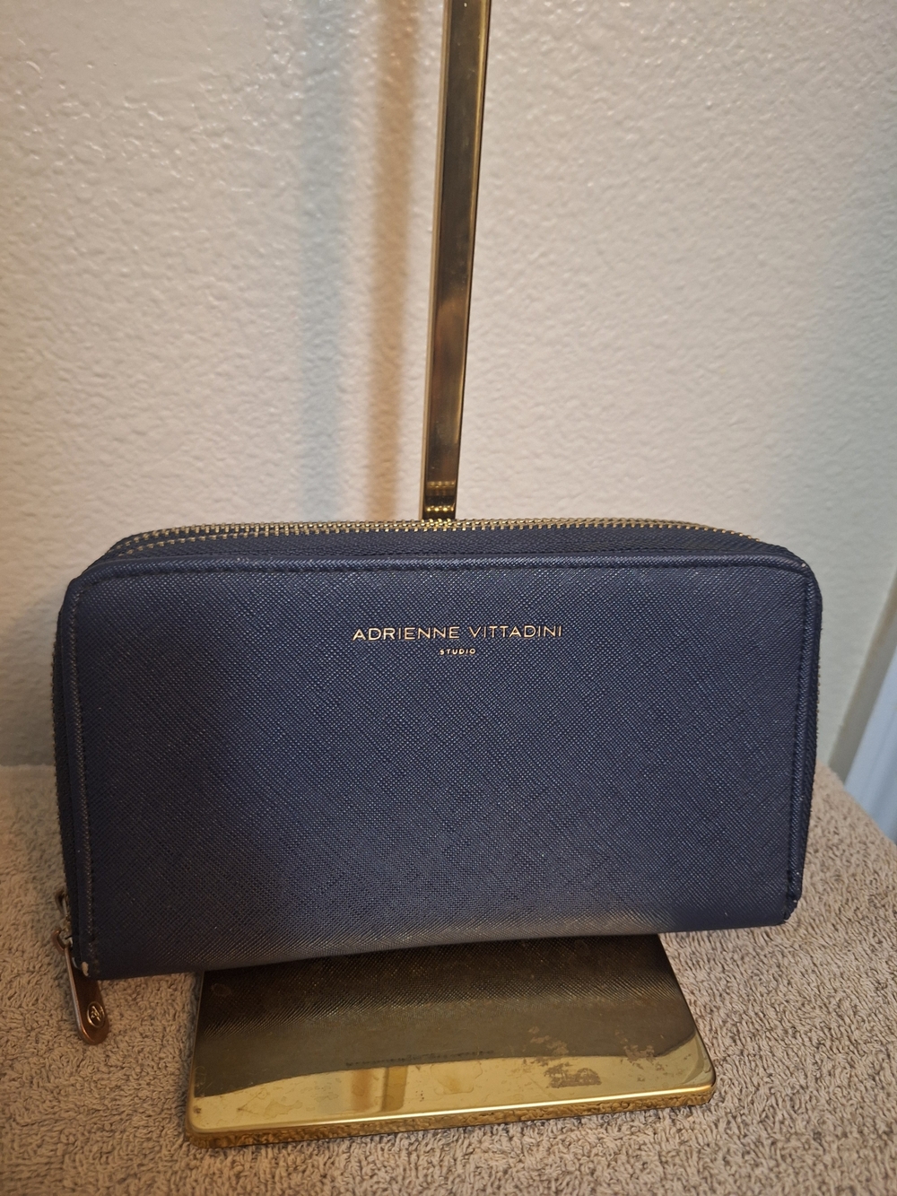 Adrienne Vittadini Navy Zip-Around Wallet